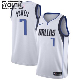 Dres Dallas Mavericks Dwight Powell 7 Nike 2022-23 Association Edition Bijela Swingman - Dječji